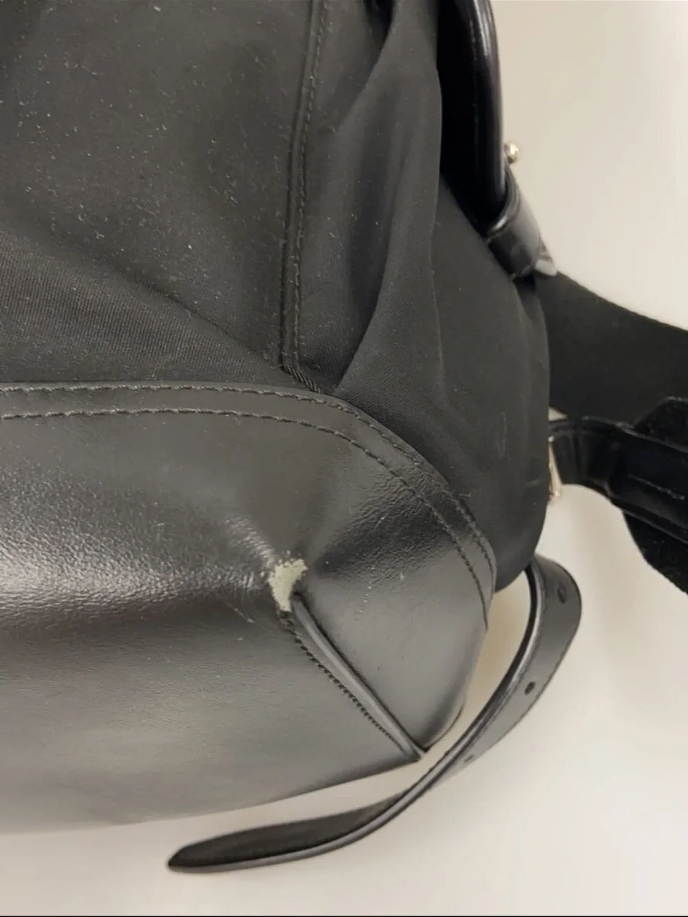 Mulberry Black Nylon Backpack with Leather Trim